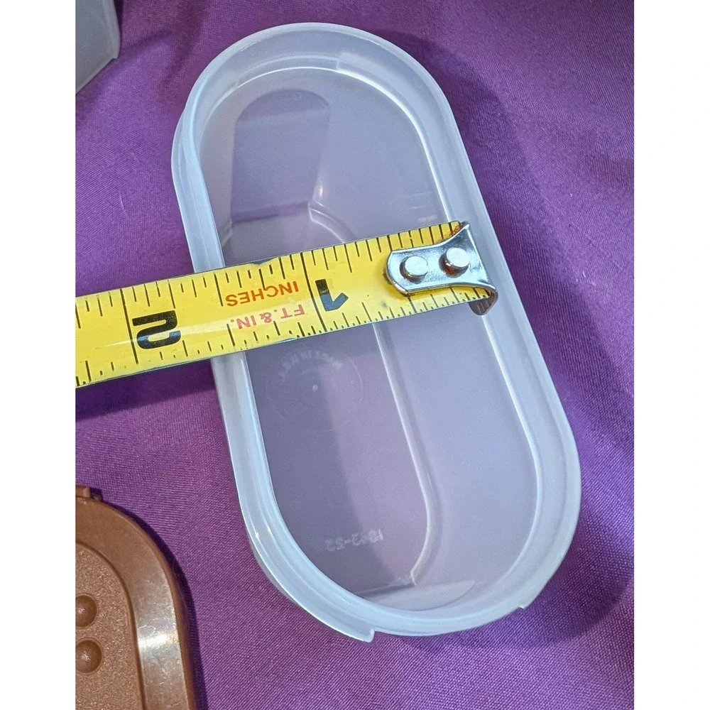Vintage Tupperware Brown 8pc Modular Mates Spice Rack Wall Mount 1843 1845